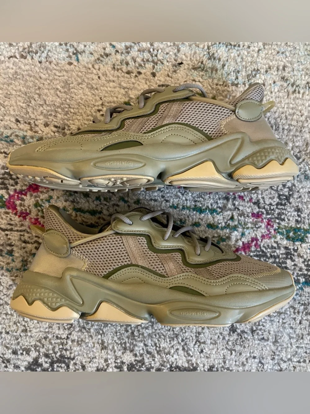 Adidas ozweego - Men's Olive Green Mesh & high quality Athletic Sneakers